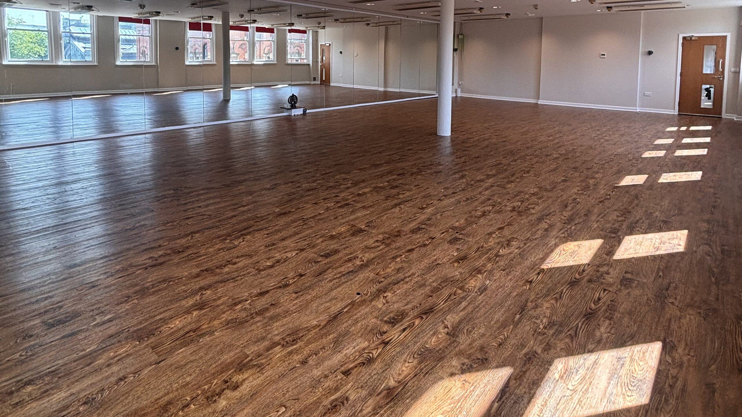 The Hot Studio at Deansgate Haus, an open wood floor